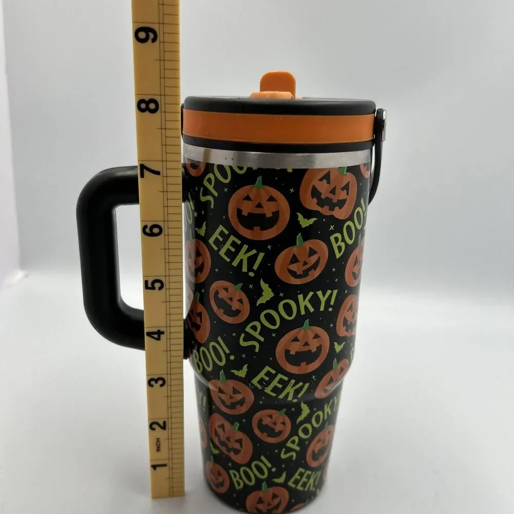 Ashland Halloween 20 oz Stainless Steel Insulated Tumbler Pumpkin Spooky Handle